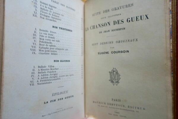 Richepin La Chanson des Gueux + poème manuscrit dans une reliure Kieffer – Image 13