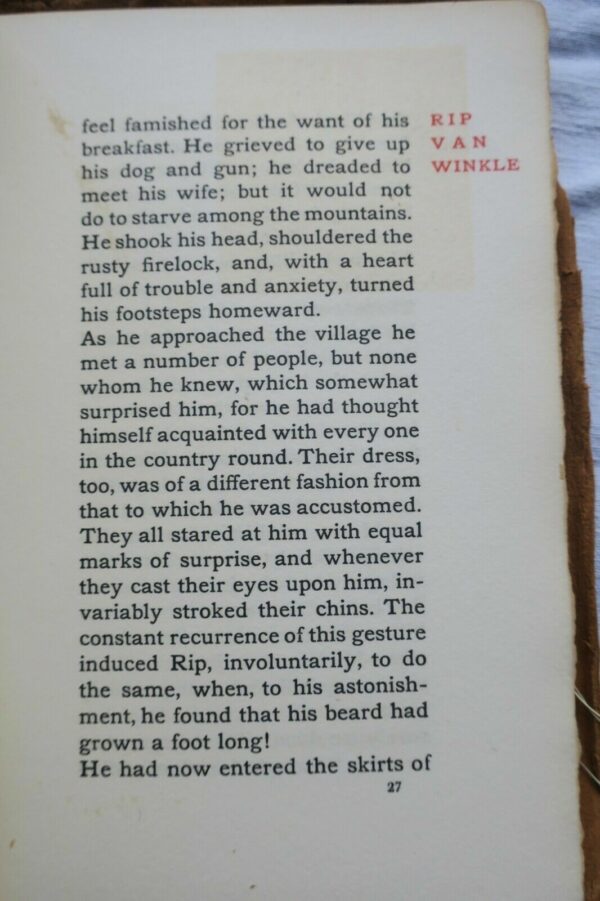 Rip Van Winkle By Washington Irving 1905 This a very special Roycroft edition – Image 8