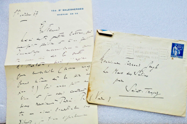 Robert Dreyfus à Fernand Gregh lettre autographe manuscrite