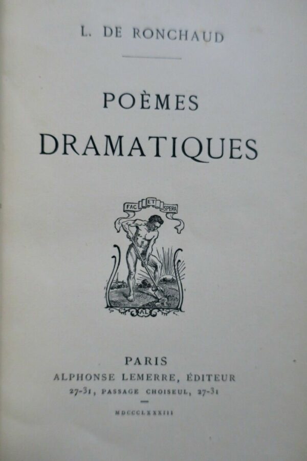 Ronchaud,  Poèmes dramatiques 1883 – Image 4