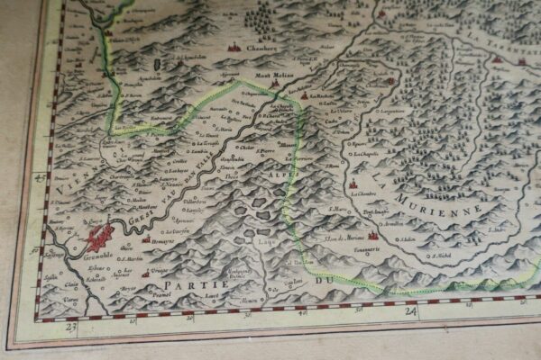 Savoie carte Sabaudia Ducatus. Savoye Blaeuw ca. 1630 – Image 4