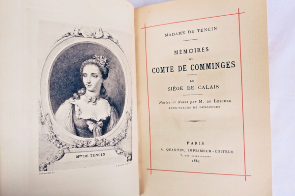 TENCIN  Mémoires du Comte de Comminges - Le siège de Calais. 1885 – Image 4