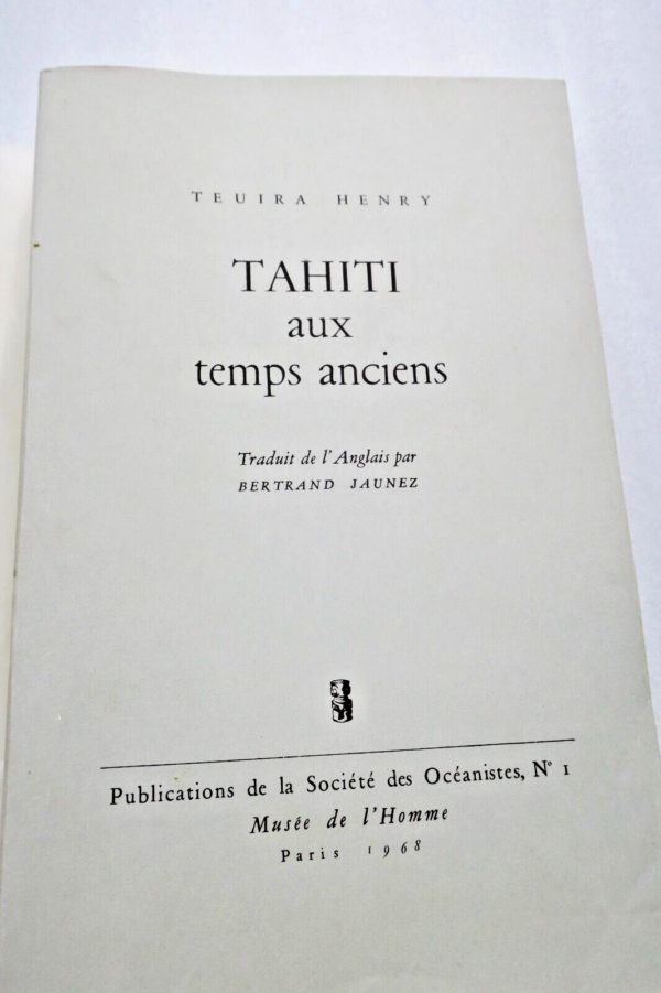 Tahiti   Teuira. TAHITI AUX TEMPS ANCIENS