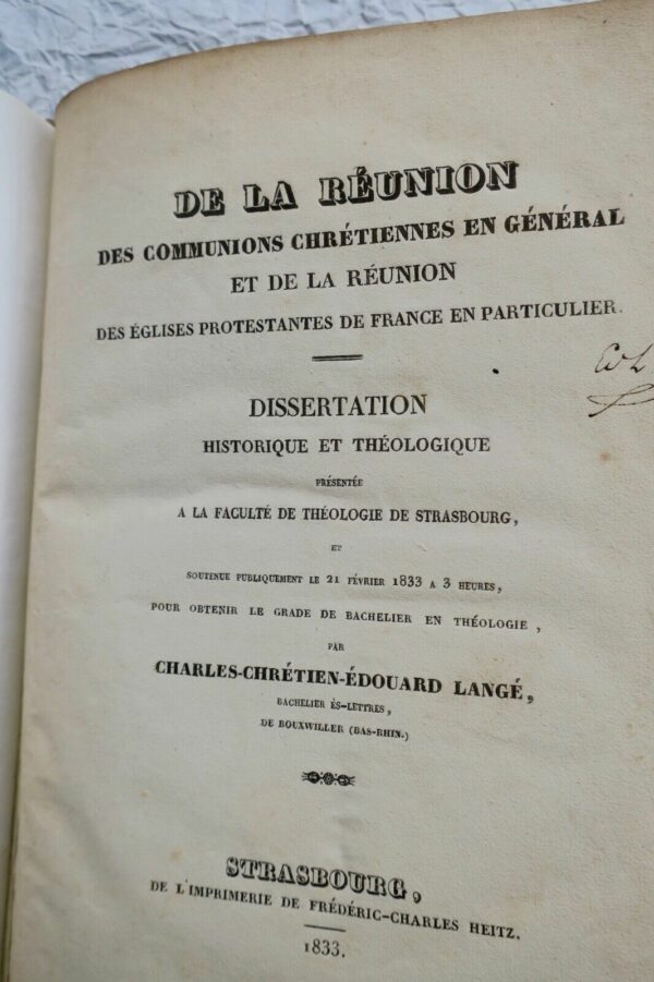 Théologie.. communions chrétiennes en général et de la réunion des églises 1833 – Image 10