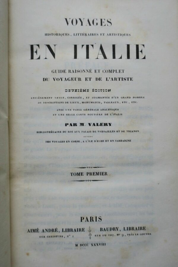 Valery Voyages historiques, littéraires et artistiques en Italie 1838 – Image 3