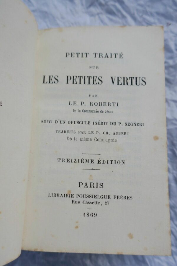 Vertu Petit traité sur les petites vertus 1869 – Image 3