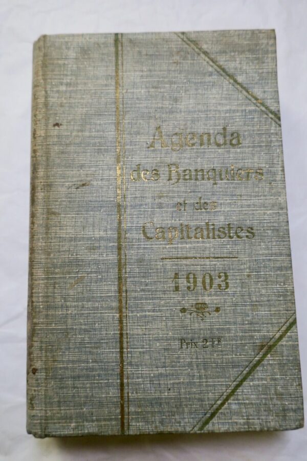 agenda des banquiers et des capitalistes 1903