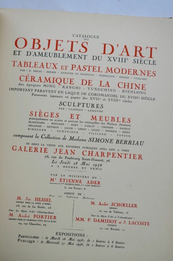 catalogue des objets et d'ameublement du XVIIIe siècle Simone Berriau – Image 11