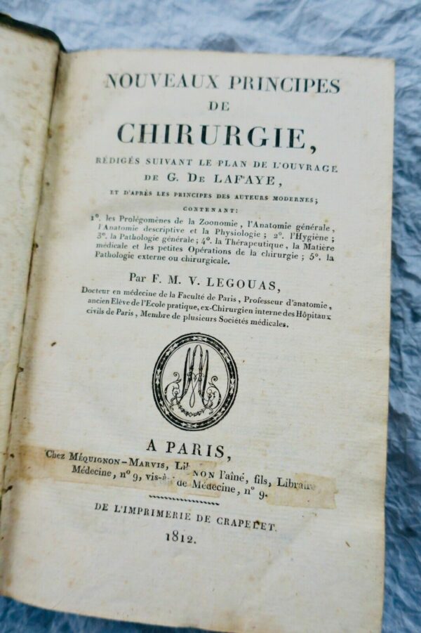 chirurgie NOUVEAUX PRINCIPES DE CHIRURGIE...1812 – Image 3