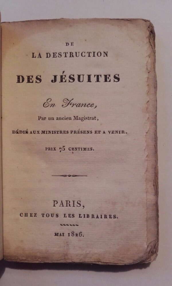 de la Destruction des Jesuites en France  1826 – Image 3