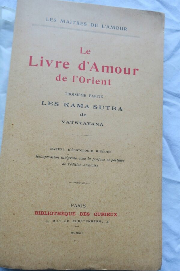 érotique Le livre d'amour de l'Orient 1912