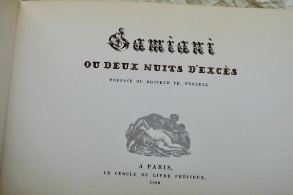 érotique MUSSET Gamiani ou deux nuits d'excès. Préface du Dr. Fr. Froebel – Image 6