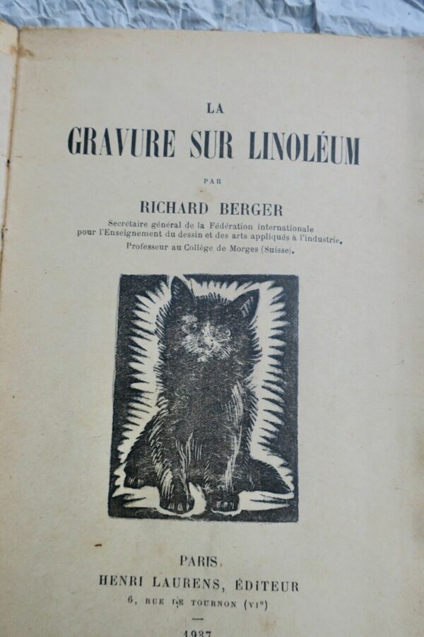 gravure sur linoléum 1937