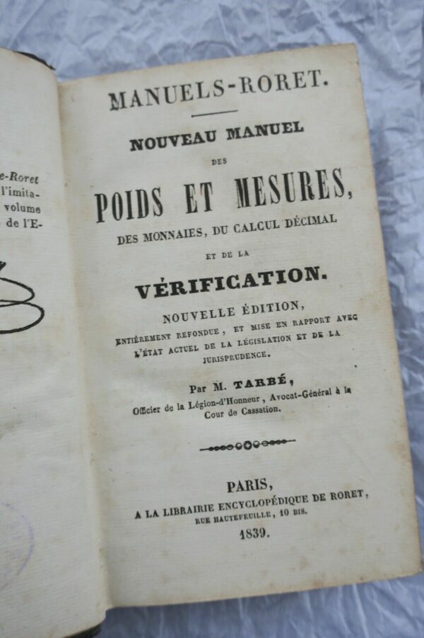 métrologie Nouveau petit manuel des poids et mesures 1839 – Image 3