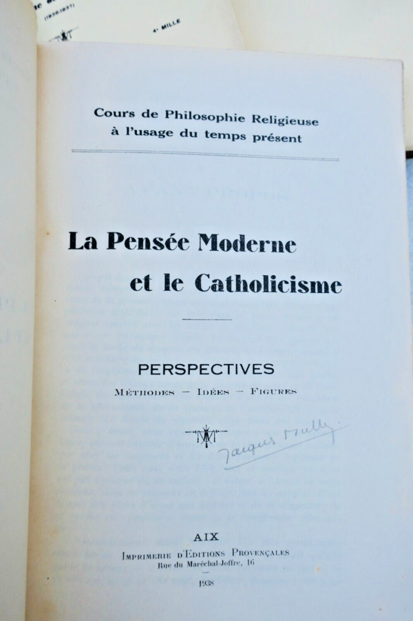 pensée moderne et le catholicisme cours de philosophie religieuse – Image 5