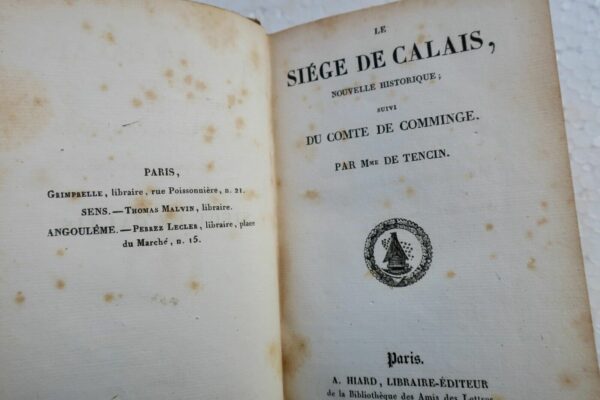 siège de Calais suivi du Comte de Comminges 1833 petit carême de Massillon – Image 3