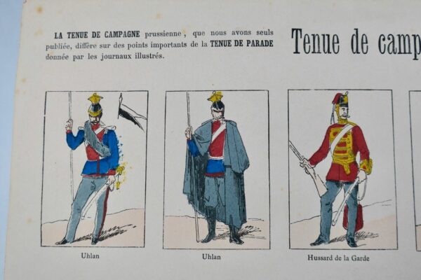 1870 tenue de campagne des armées prussienne, badoise & bavaroise 59 x 40 cm – Image 5