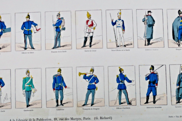 1870 tenue de campagne des armées prussienne, badoise & bavaroise 59 x 40 cm – Image 4