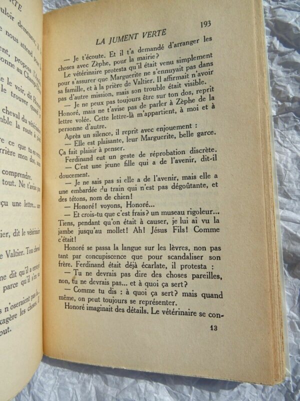 AYME MARCEL. LA JUMENT VERTE Gallimard blanche – Image 3