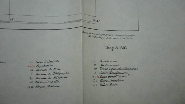 Ajaccio, hachette, 1893, 57 x 56 cm – Image 5