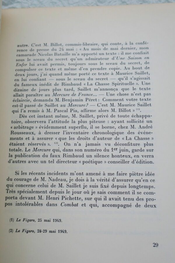 André Breton Flagrant délit, Rimbaud devant la conjuration de l'imposture et du – Image 3