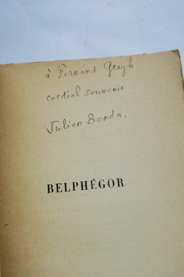 BENDA (Julien) Belphégor. Essai sur l'esthétique de la présente...+ dédicace – Image 3