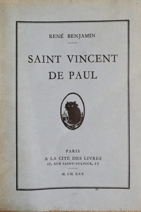 BENJAMIN RENE  SAINT VINCENT DE PAUL 1930