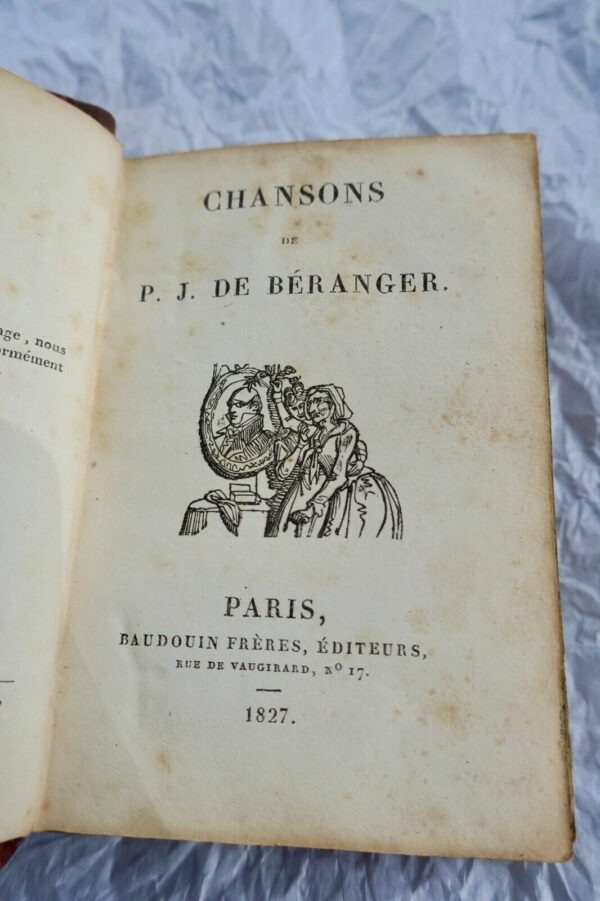 BERANGER CHANSONS DE P.-J. DE BERANGER. 1827 – Image 3