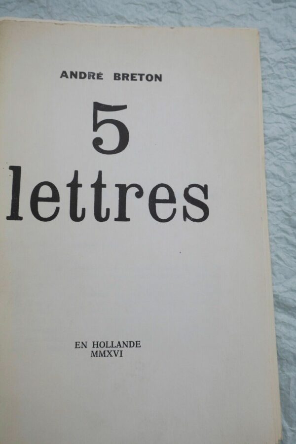 BRETON André 5 LETTRES 2016