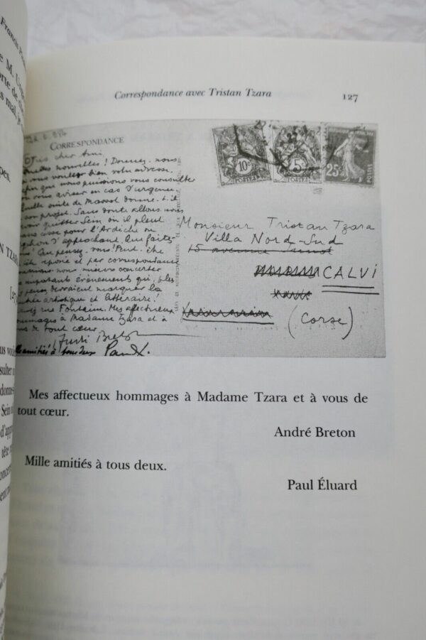 BRETON André Correspondance avec Tristan Tzara et Francis Picabia 1919-1924 – Image 4