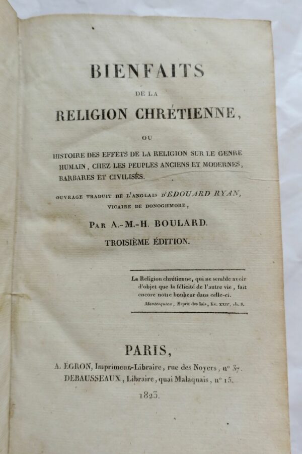 Bienfaits de La Religion Chretienne 1823 – Image 4