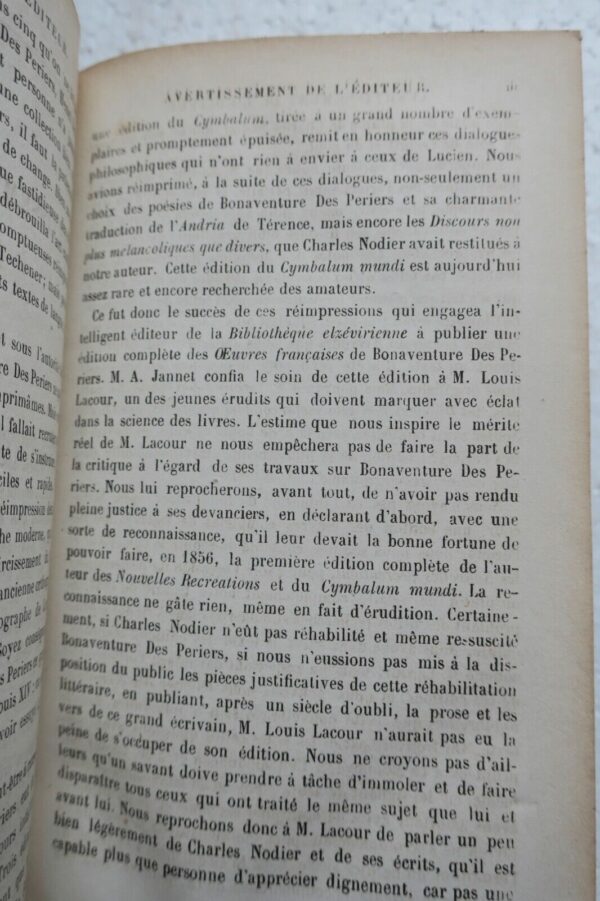 Bonaventure des Periers Jacob [Paul Lacroix] Le Cymbalum mundi 1858 – Image 7