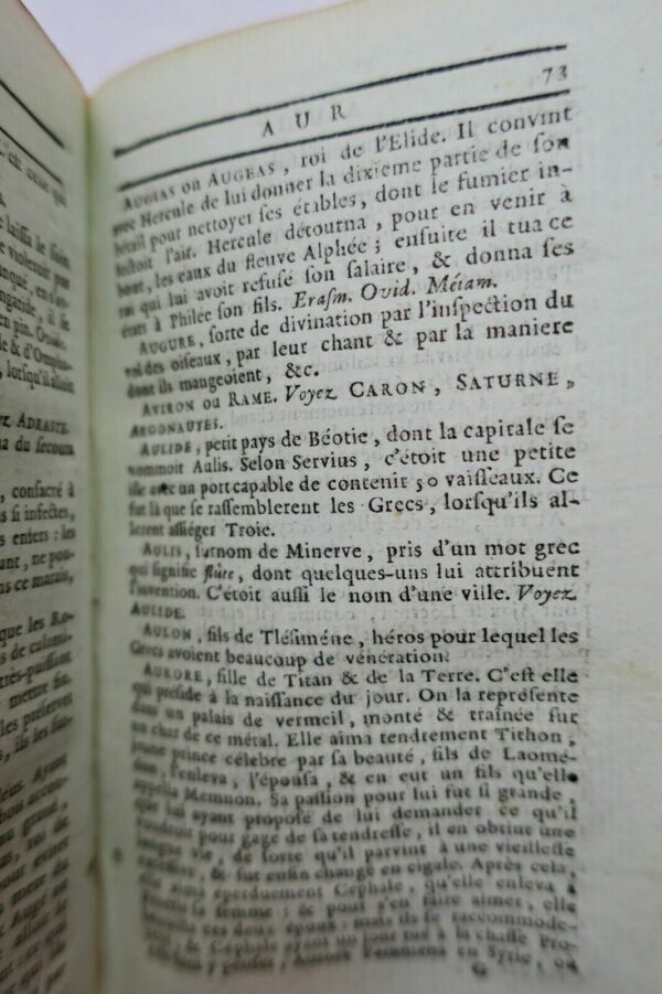 CHOMPRÉ  DICTIONNAIRE ABRÉGÉ DE LA FABLE. Pour l'Intelligence 1772 – Image 4