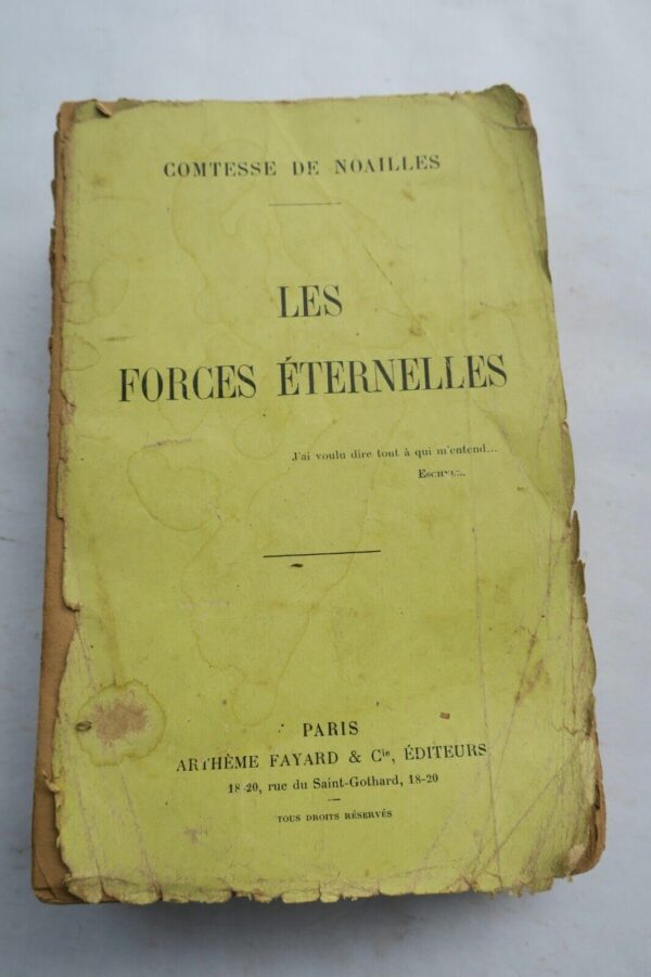 COMTESSE DE NOAILLES Les Forces éternelles + dédicace... – Image 3