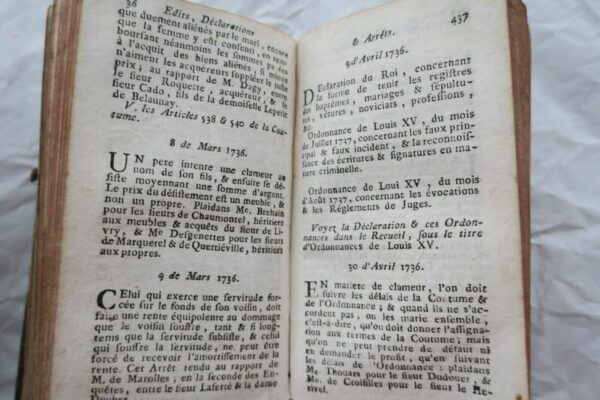 COUTUMES DU PAYS ET DUCHÉ DE NORMANDIE, anciens ressorts et Enclaves d'icelui.. – Image 9