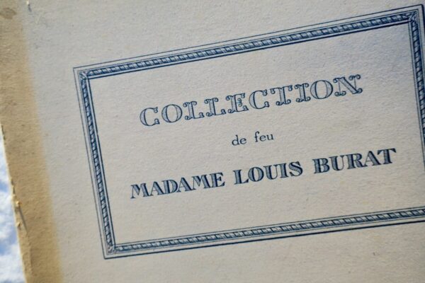 Collection Burat GALERIE CHARPENTIER COLLECTION DE FEU MADAME LOUIS BURAT 1937 – Image 3