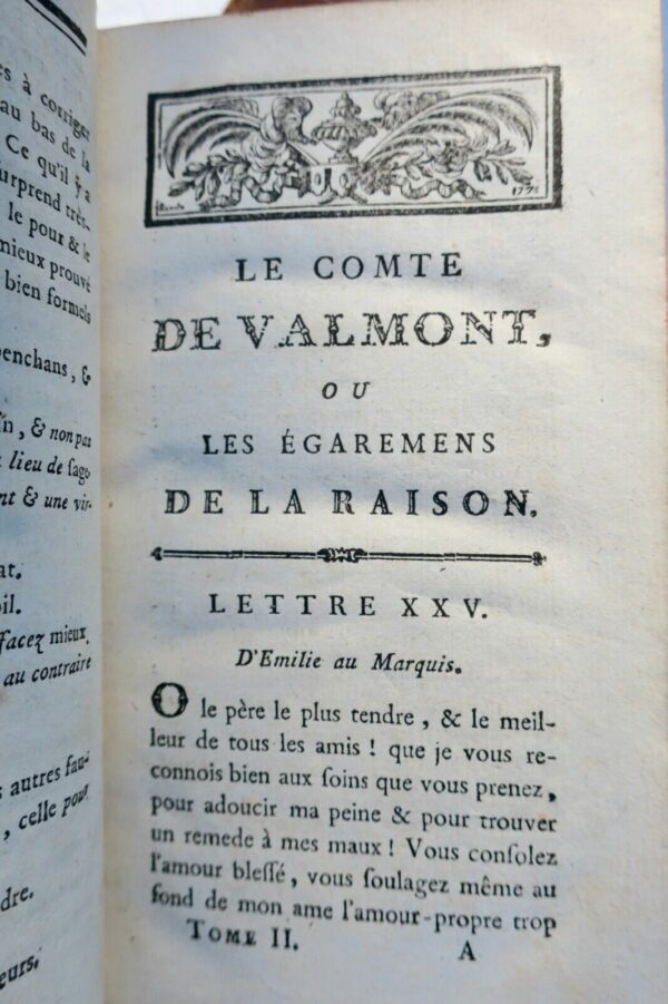 Comte De Valmont, ou Les Égaremens de La Raison 1784 – Image 8