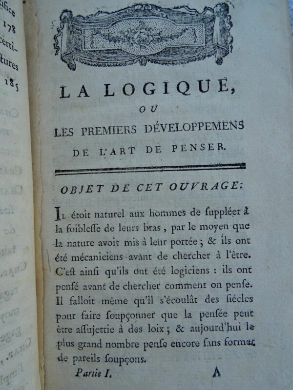 Condillac La Logique ou les premiers développemens de l'art de penser 1789 – Image 5