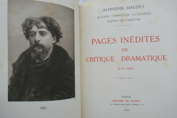 DAUDET PAGES INEDITES DE CRITIQUE DRAMATIQUE, 1874-1880 – Image 6