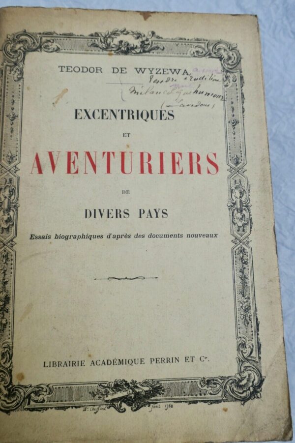 DE WYZEWA, Teodor Excentriques et Aventuriers de divers pays – Image 3