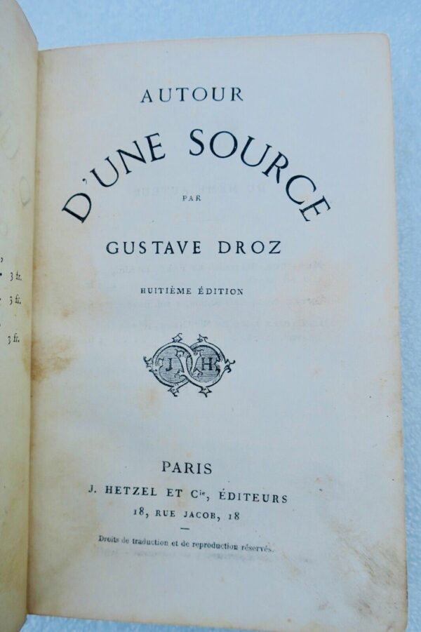 DROZ (Gustave).- Autour d'une source HETZEL – Image 5