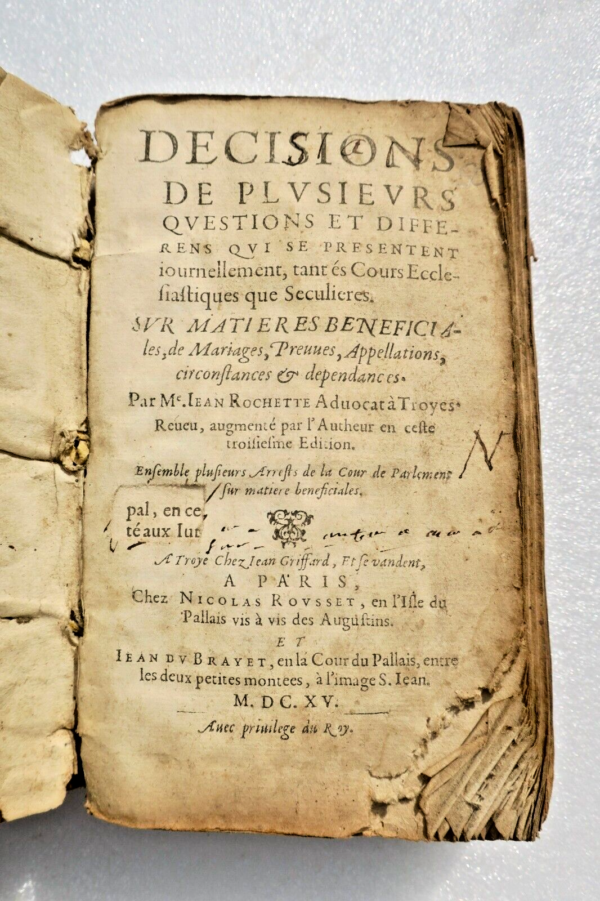 Decisions de plusieurs notables questions et differens 1615 – Image 4