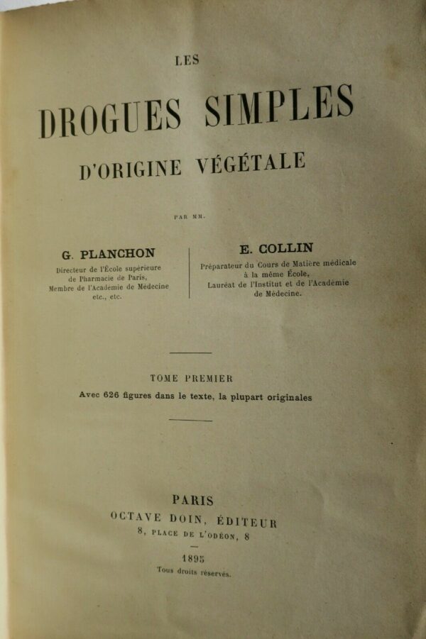 Drogues PLANCHON COLLIN Drogues simples d'origine végétale. 1895 – Image 3