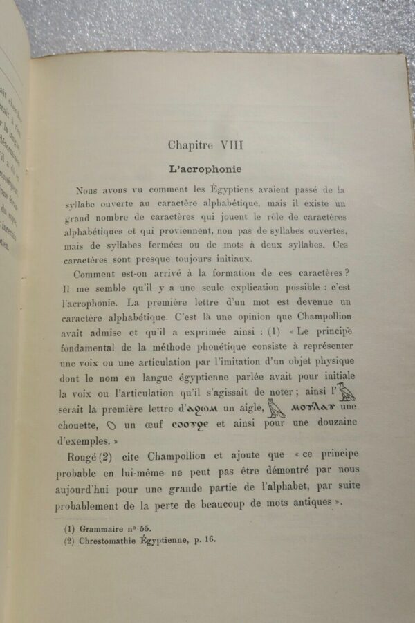 Egypte NAVILLE L'écriture égyptienne. Essai sur l'origine et la formation.. – Image 4