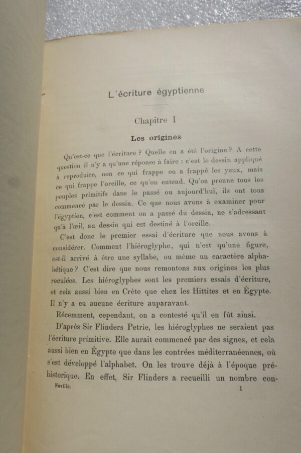 Egypte NAVILLE L'écriture égyptienne. Essai sur l'origine et la formation.. – Image 6