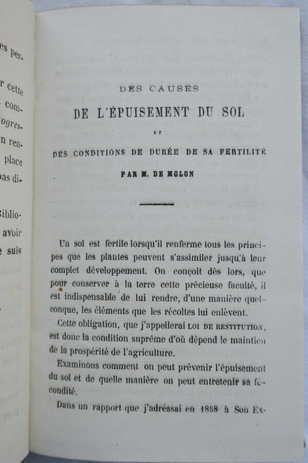 Engrais  Enquête sur les engrais... Rapport à l'Empereur. 1866 – Image 7