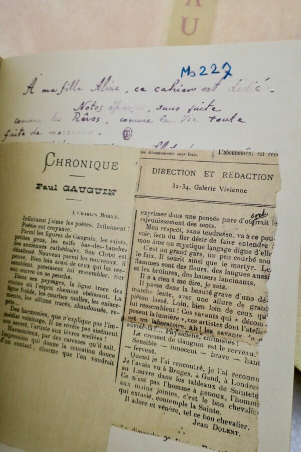 GAUGUIN (Paul) Cahier pour Aline – Image 13