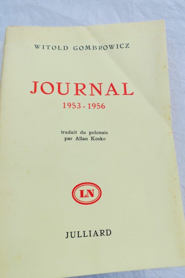 GOMBROWICZ (Witold) JOURNAL 1953-1956 S.P.