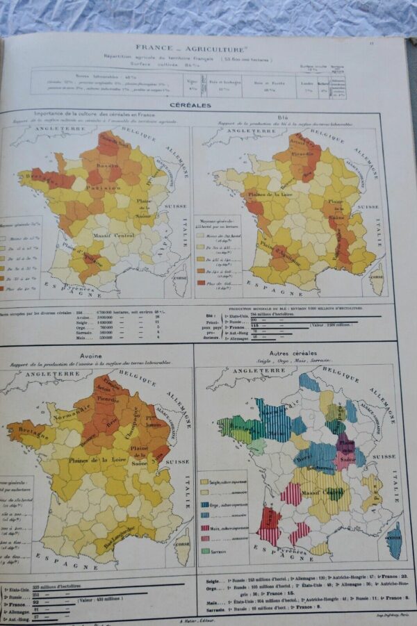 Géographie Kaeppelin Régions naturelles de la France les colonies... – Image 8