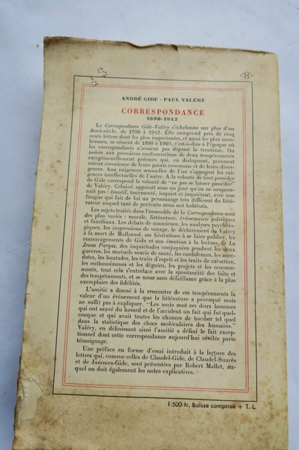 Gide, André  Valéry, Paul CORRESPONDANCE: (1890-1942) SP – Image 4